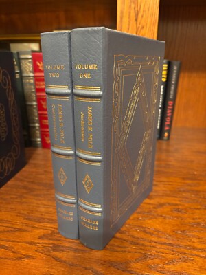 James K. Polk.  Charles Sellers. 2 Volume  Easton Press 1987 Full Leather. Fine-image