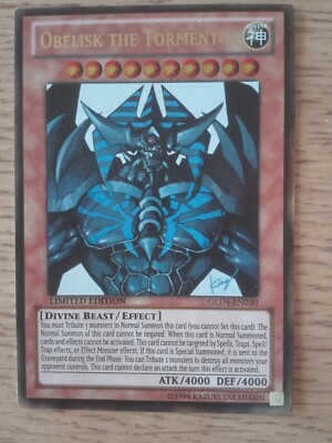 YUGIOH TYRANT OBELISK GLD4-EN030 LIMITED EDITION OBELISK THE TORMENTOR-image