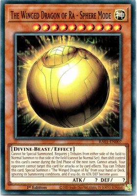 The Winged Dragon Of Ra - Sphere Mode  RA01-EN007 Super Rare  1st Edition Yugioh-image