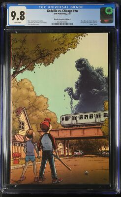 GODZILLA VS. AMERICA: CHICAGO #1 IDW 2025 1:50 CHRIS BURNHAM VARIANT CGC 9.8 NM-image