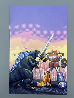 Godzilla vs Mighty Morphin Power Rangers #1 Diego Sanches 8-Bit Virgin Variant-image