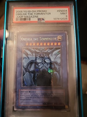 2002 Yugioh Jump Promo JMP-EN004 Obelisk the Tormentor Secret Rare BGS 9.5 GEM M-image