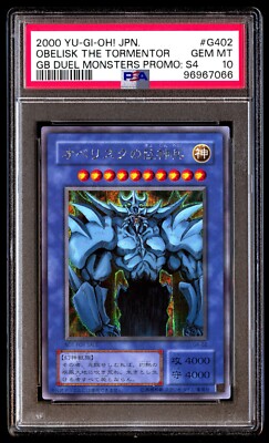 PSA 10 Gem Mint Obelisk the Tormentor G4-02 GB Duel Monsters Promo S4 Japanese-image