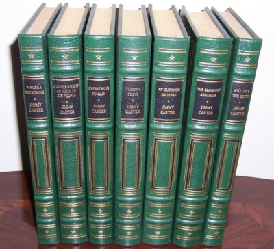 Easton Press Signed JIMMY CARTER COLLECTION 7 vols -image