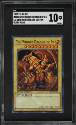 2023 Yugioh - LC01 25th Anniversary The Winged Dragon Of Ra #LC01-EN003 SGC 10-image
