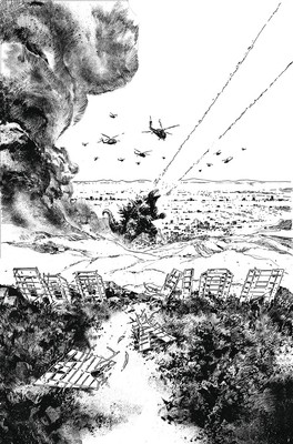 Godzilla Vs. Los Angeles #1C VF/NM; IDW | RI 1:25 Variant B&W - we combine shipp-image