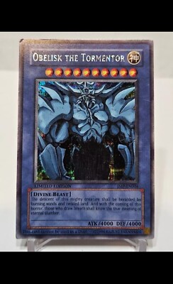 Yu-Gi-Oh Obelisk The Tormentor Limited Edition Card Very Rare!-image