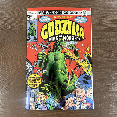 GODZILLA: KING OF THE MONSTERS #1  (2024) FACSIMILE FOIL Variant  NM +-image