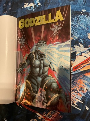 Godzilla 70th Anniversary FOIL Godzilla #1 Variant By Delgado w COA Ltd 500 NM+-image