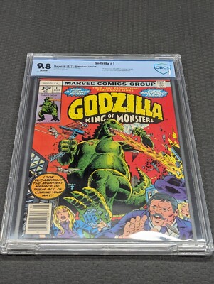 GODZILLA #1 CBCS NOT CGC 9.8 NICK FURY APPEARANCE - NEWSSTAND WHITE PAGES 1977-image