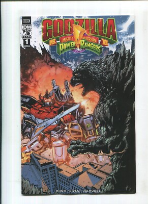 GODZILLA vs THE MIGHTY MORPHIN POWER RANGERS #1 - DALHOUSE VARIANT COVER - 1/10-image