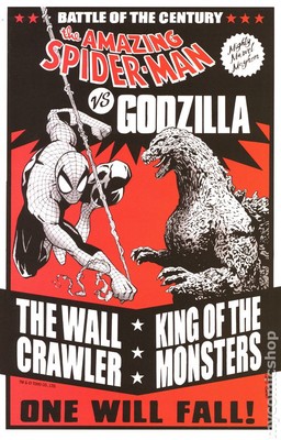 Godzilla vs. Spider-Man 1D FN 2025 Stock Image-image