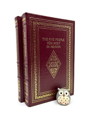EASTON PRESS Five People You Meet in Heaven Albom SIGNED Tuesdays with Morrie 2V-image