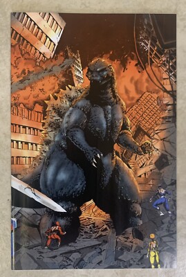 GODZILLA VS. MMPR (POWER RANGERS) II #1 | IDW | ESKIVO VIRGIN WRAP AROUND COVER-image