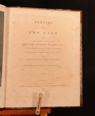 1802 Memoirs of the Life John Eardley Wilmot Frontispiece 1st-image