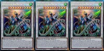 3x Crystal Clear Wing Synchro Dragon | RA04-EN059 | PCR | 1st Ed | Near Mint-image