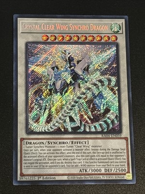 Crystal Clear Wing Synchro Dragon (Secret Rare) RA04-EN059 Quarter Century...-image