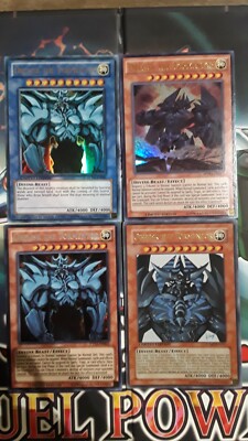 Yugioh Obelisk the Tormentor 4 Card Lot MVP1-ENSV5 LC01-EN001 CT13-EN002 JUMP-image