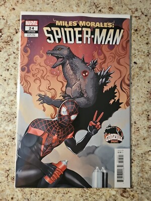 Miles Morales: Spider-Man #24 Romy Jones Godzilla Variant BAGED AND BOARDED -image