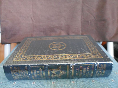 PRESIDENT GEORGE H W BUSH SIGNED - ALL THE BEST - EASTON PRESS LEATHER SEALED-image