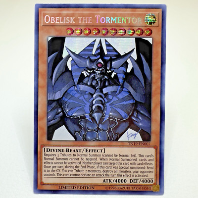 Yugioh Obelisk the Tormentor TN19-EN007 Limited Edition Secret Rare Holo - NM 💎-image