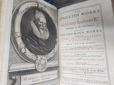 The English Works of Sir Henry Spelman K. Published in his Life-Time; 1727 Folio-image