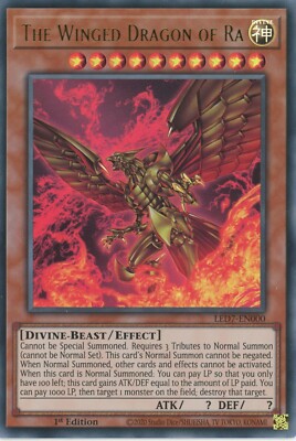 Yugioh The Winged Dragon Of RA LED7-EN000 Ultra Rare 1st Edition NM-image