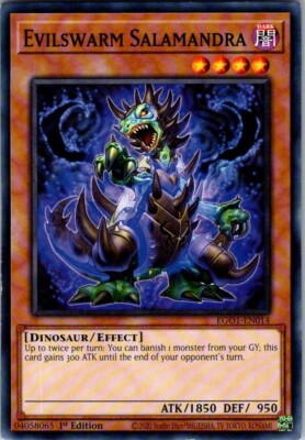 Evilswarm Salamandra EGO1-EN014 Egyptian God Deck:  1st Edition-image