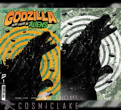GODZILLA HERE THERE BE ALIENS #1 WILSON VIRGIN VARIANT SET LTD 500 PRESALE 5/14☪-image