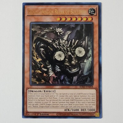 Redox, Dragon Ruler of Boulders - RA03-EN008 - NM - Ultra Rare - 1st ed - Yugioh-image
