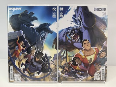 [2 PACK] Batman 138 Shazam 4 Justice League vs. Godzilla vs. Kong Connecting 🔥-image