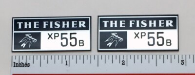 The Fisher XP55b Custom Made Speaker Badges Aluminum Pair Free Shipping -image