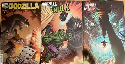 Godzilla Foil Variants Marvel Hulk Spider-Man IDW 70th Anniversary Classics Adam-image