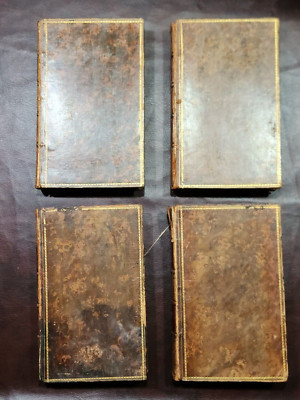 The SPECTATOR First Sketches of the Lives of Authors ~ 4 leather volumes ~ RARE-image