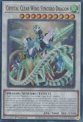 YuGiOh Crystal Clear Wing Synchro Dragon - RA04-EN059 - Ultra Rare - 1st Edition-image