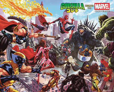 GODZILLA DESTROYS THE MARVEL UNIVERSE #1 BROOKS WRAPAROUND *PREORDER 7/16/25*-image