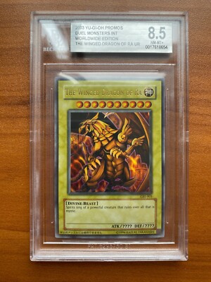 2003 YuGiOh GBI-003 The Winged Dragon of Ra Ultra Rare BGS 8.5 PSA-image