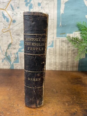 A Short History of the English People by John Richard Green 1879 Leather Bound-image