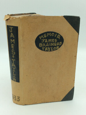 MEMOIR OF JAMES BRAINERD TAYLOR - John Holt & Benjamin Holt Rice - 1833 1st ed-image
