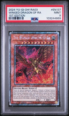 2024 YU-GI-OH! QUARTER CENTURY BONANZA 1ST EDITION THE WINGED DRAGON OF RA PSA 9-image