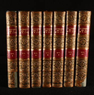 1837-38 7vols Memoirs of the Life of Sir Walter Scott J. G. Lockhart First Ed...-image