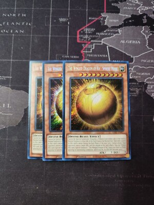 3XThe Winged Dragon Of Ra - Sphere Mode - RA01-EN007 - Secret - 1st - NM Playset-image