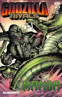 Godzilla Rivals Vs. Manda #1 one shot cover B Shelfer Lawrence kaiju sea dragon-image