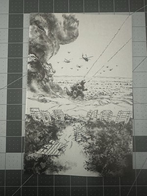Godzilla Vs. America: Los Angeles 1:25 Gabriel Hardman B&W Variant -image