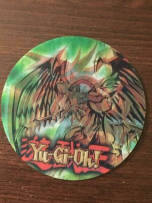 1996 Yu-Gi-Oh Disk Hologram Card Obelisk, Slifer, Winged Dragon of Ra-image