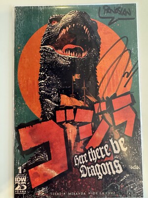 SDCC 2024 Godzilla: Here There Be Dragons #1 SIGNED DAN PANOSIAN FRANK TIERI COA-image