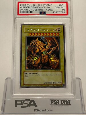 Yu-Gi-Oh! The Winged Dragon of Ra DOD-001 PSA 10 GEM MT Secret Dawn Of Destiny-image