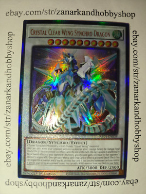 Crystal Clear Wing Synchro Dragon 1st Edition Prismatic Ultimate Rare RA04-EN059-image