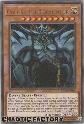 YUGIOH KICO-EN064 Obelisk the Tormentor Ultra Pharoh's rare 1st Edition NM-image