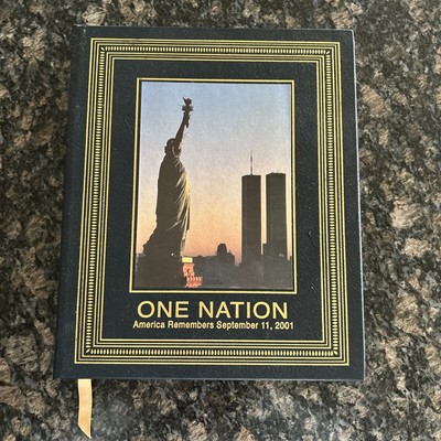 ONE NATION : AMERICA REMEMBERS SEPTEMBER 11, 2001 1st Edition Leather Bound-image